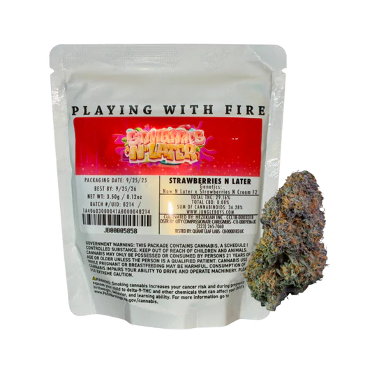 JUNGLE BOYS "STRAWBERRIES N LATER" CANNABIS FLOWER JUNGLE BOYS "STRAWBERRIES N LATER" CANNABIS FLOWER