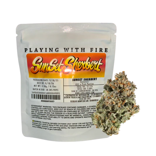 JUNGLE BOYS "SUNSET SHERBERT" CANNABIS FLOWER JUNGLE BOYS "SUNSET SHERBERT" CANNABIS FLOWER