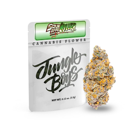 JUNGLE BOYS "SOUR APPLE KILLER" CANNABIS FLOWER JUNGLE BOYS "SOUR APPLE KILLER" CANNABIS FLOWER
