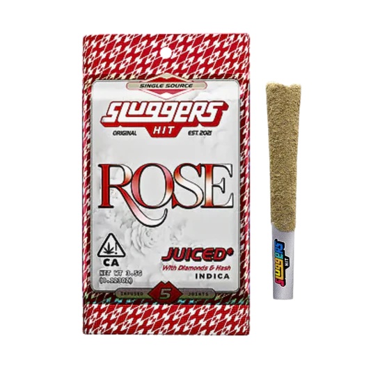 SLUGGERS HIT “ROSE” DIAMOND & HASH INFUSED PRE-ROLLS SLUGGERS HIT “ROSE” DIAMOND & HASH INFUSED PRE-ROLLS