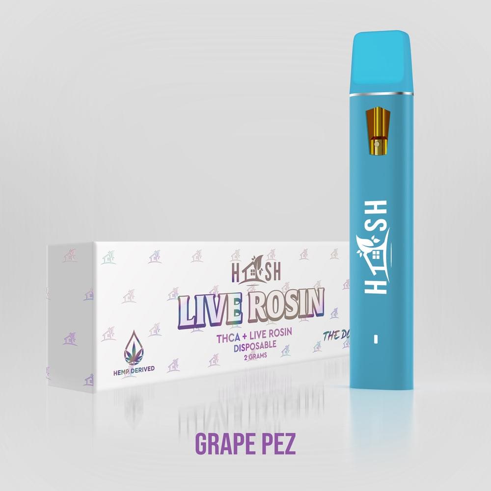 Hash House Live Rosin + THCA Disposable: GRAPE PEZ Hash House Live Rosin + THCA Disposable: GRAPE PEZ